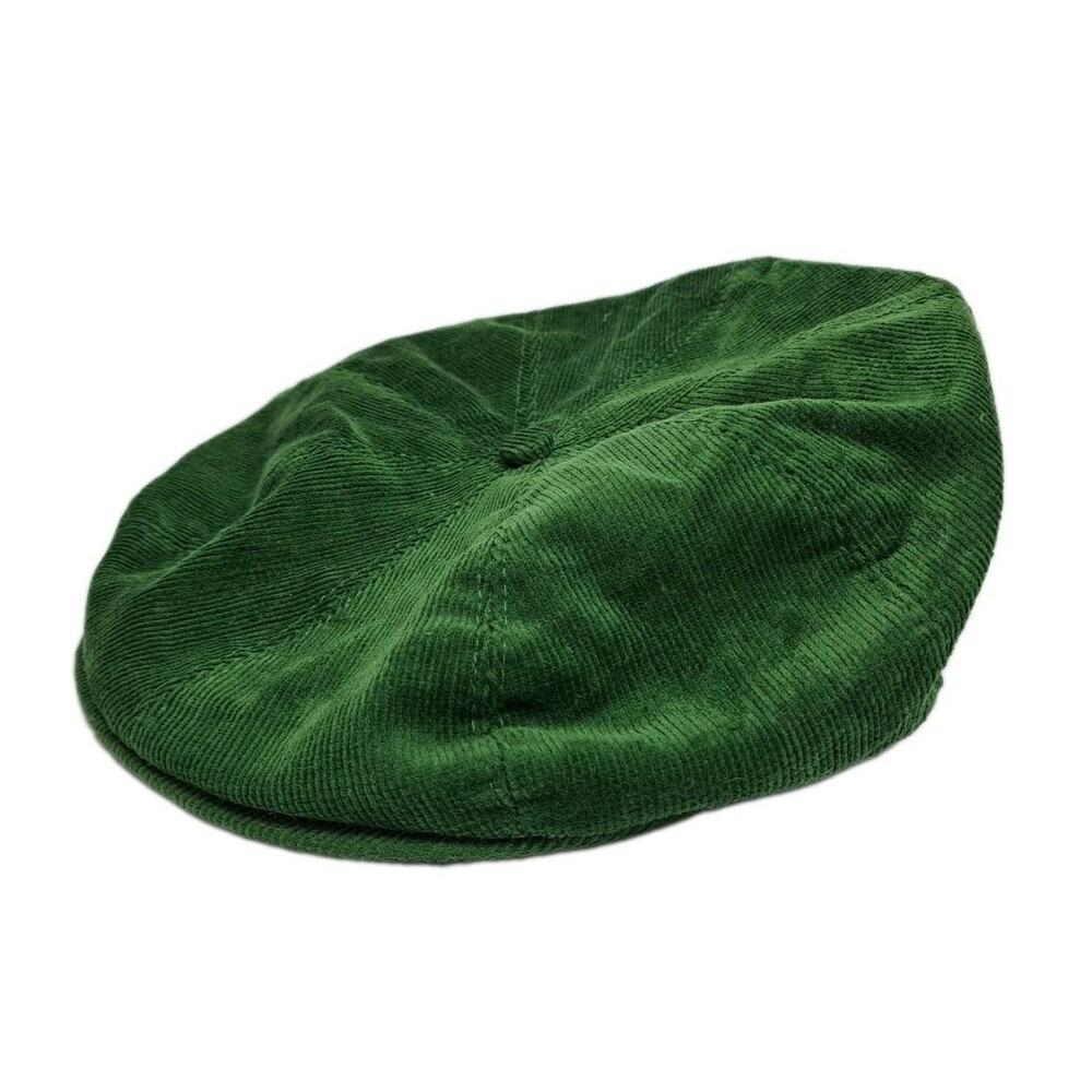 San Diego Hat Company Co Corduroy Cabbie Green Hat Cap Newsboy Cord Hawker